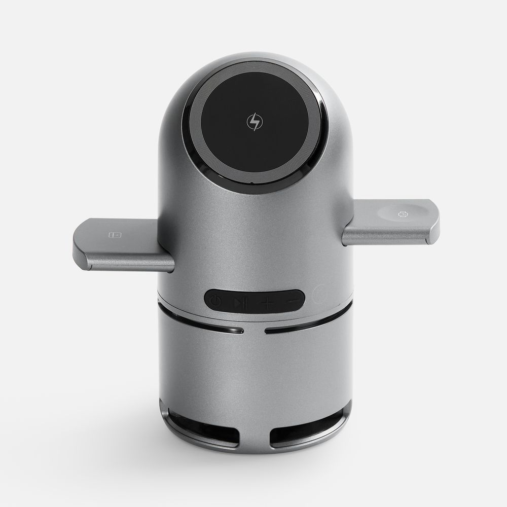 Bluetooth-колонка с беспроводной зарядкой Droid, серая