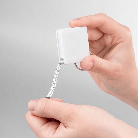 Брелок с рулеткой Square, ver.2, белый