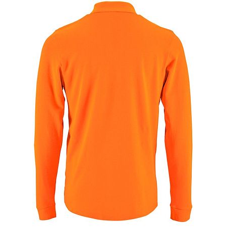 Рубашка поло мужская с длинным рукавом Perfect LSL Men, оранжевая, размер 3XL