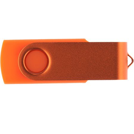 Флеш накопитель USB 2.0 Twister 16GB, пластик Софт Тач/металл, оранжевый/оранжевый