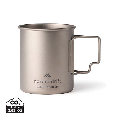 Ультралегка кружка Nordic Drift Trail из титана, 450 мл