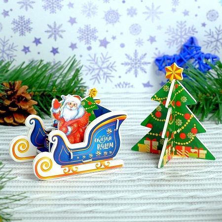 Конструктор фигурки&amp;quot;Сани Деда мороза&amp;quot; 3Д   3564572