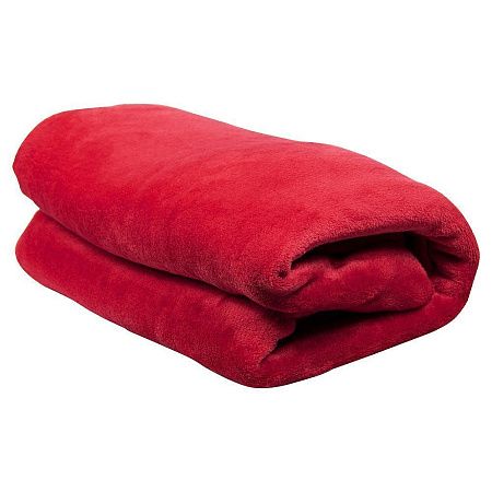 Плед мягкий флисовый Super Soft  Comfort, 125*150 см, красный, в подарочной белой крафтовой коробке с окошком