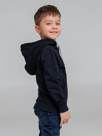 Толстовка с капюшоном детская Kirenga Kids, темно-синяя, размер 12 лет (142-152 см)