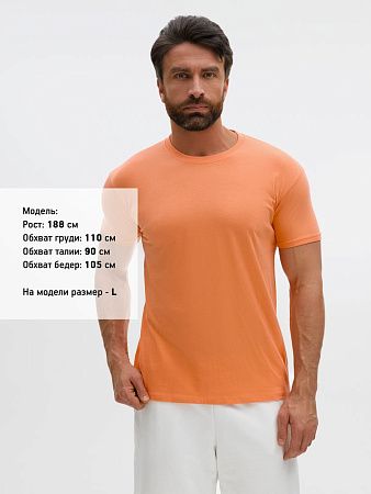 Футболка унисекс Regent 150, оранжевая (абрикосовая), размер XXL