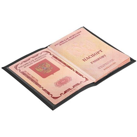 Обложка для паспорта Nubuk, синяя