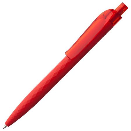 Ручка шариковая Prodir QS01 PRT-T Soft Touch, черная с красным
