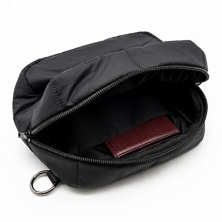 Несессер Superbag Bubble, стёганый, на молнии, с креплением на кольцо-карабин