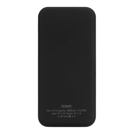 Внешний аккумулятор с подсветкой Люче (Luce) 10000 mAh, черный
