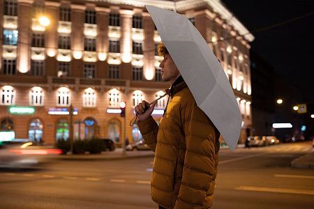 Зонт складной Manifest Color со светоотражающим куполом, красный