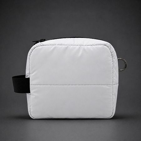 Несессер Superbag Bubble, стёганый, на молнии, с креплением на кольцо-карабин