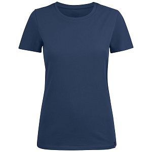 Футболка женская Ladies American U, темно-синяя под нанесение