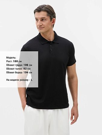 Рубашка поло мужская Prescott Men 170, черная, размер M
