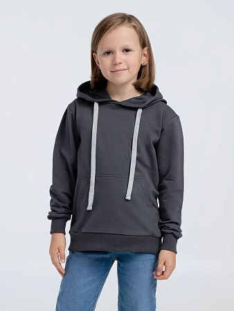 Толстовка с капюшоном детская Kirenga Kids, темно-серая (графит), размер 14 лет (154-164 см)
