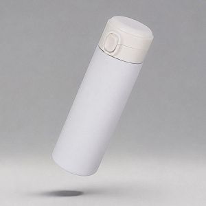 Вакуумная термокружка c кнопкой «Guard», soft-touch, 400 мл, цвет: белый