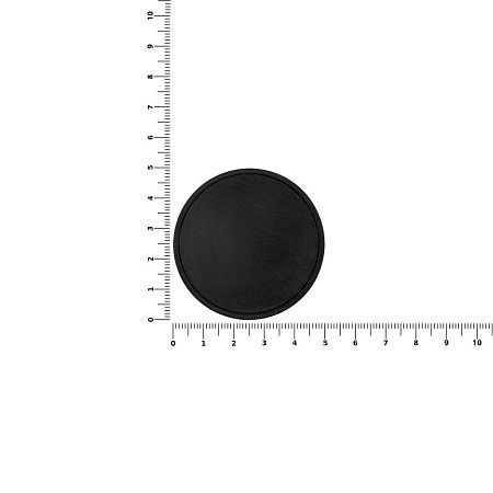 Лейбл из ПВХ Dzeta Round, L, черный