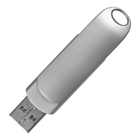 Флеш накопитель USB 2.0 + TYPE C Cupertino, металл, серебристый матовый, 32 GB