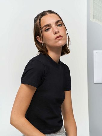 Футболка женская Lilia, черная, размер S