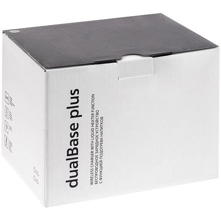 Кружка с подогревом и беспроводной зарядкой dualBase plus, черная