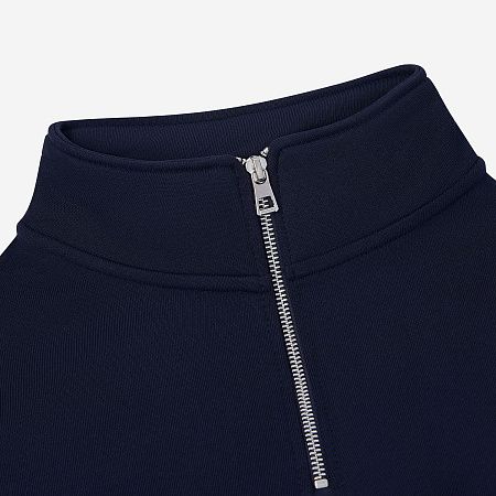 Толстовка на молнии унисекс Флоу (Flow), темно-синяя, размер 3XL/4XL