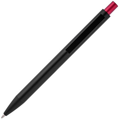 Ручка шариковая Chromatic, черная с голубым