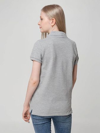 Рубашка поло женская Virma Lady, серый меланж, размер XXL