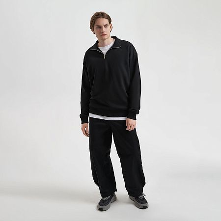 Толстовка на молнии унисекс Флоу (Flow), темно-синяя, размер 3XL/4XL