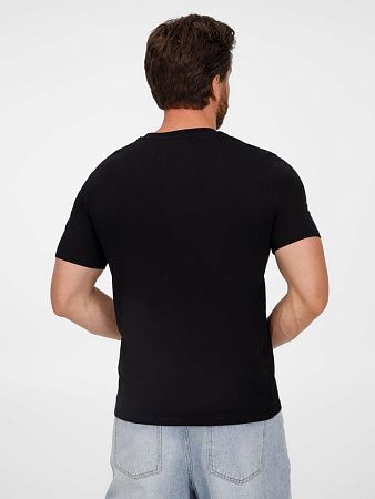 Футболка унисекс T-Bolka 180, черная, размер XS