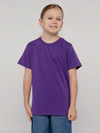 Футболка детская T-Bolka Kids, фиолетовая, размер 6 лет (106-116 см)