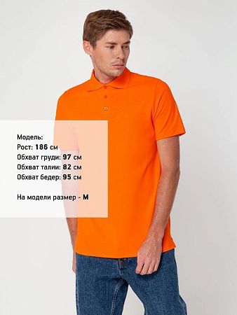 Рубашка поло мужская Virma Light, оранжевая, размер M