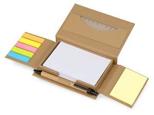 Канцелярский набор для записей «Stick box», цвет: натуральный