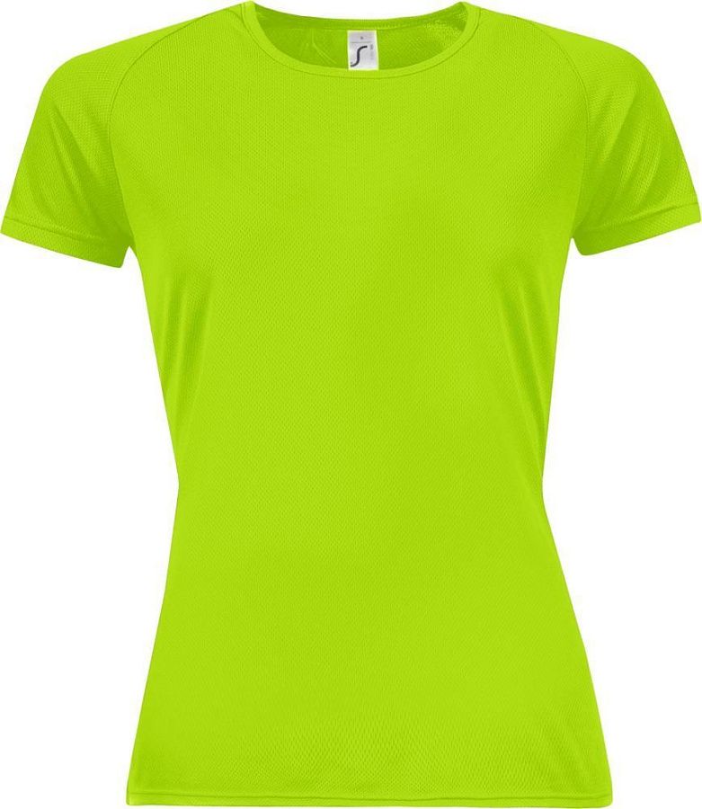 Футболка женская Sporty Women 140, зеленое яблоко под нанесение