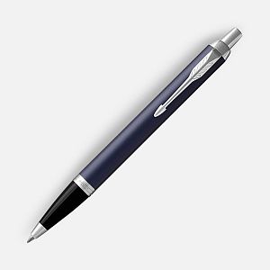 Ручка шариковая Parker IM Core Matte Blue CT, темно-синяя с черным