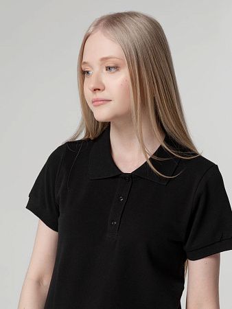 Рубашка поло женская Virma Lady, черная, размер S