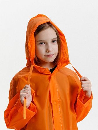 Дождевик детский RainDrop Kids, оранжевый, размер 8 лет (118-128 см)