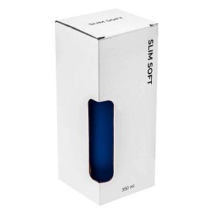 Термокружка SLIM SOFT 350мл. Синяя с черной крышкой 6031.01