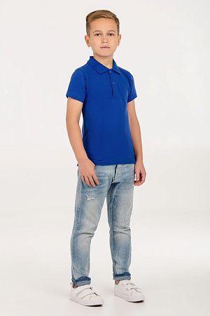 Рубашка поло детская Virma Kids, ярко-синяя, размер 6 лет (106-116 см)