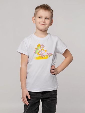 Футболка детская Skateboard, белая, размер 6 лет (106-116 см)