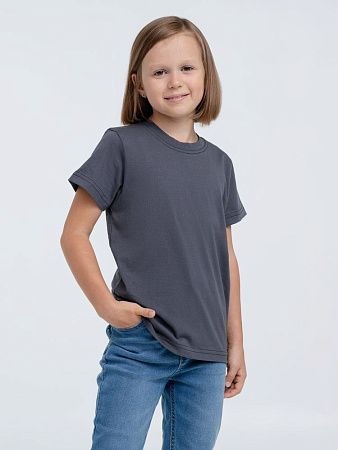 Футболка детская T-Bolka Kids, темно-серая (графит), размер 12 лет (142-152 см)