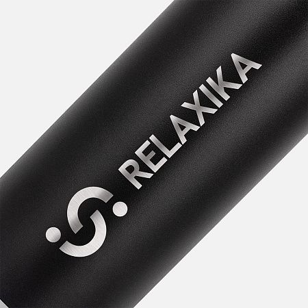 Термос Relaxika 1000 со стикерпаком, черный