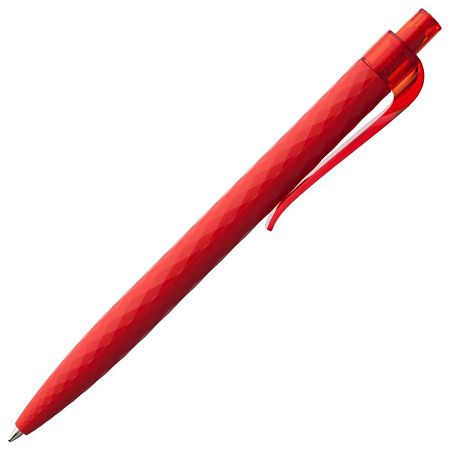 Ручка шариковая Prodir QS01 PRT-T Soft Touch, черная с красным