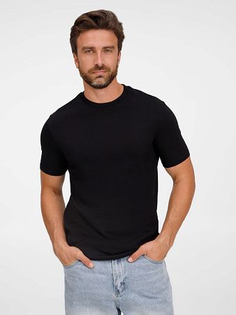 Футболка унисекс T-Bolka 180, черная, размер XS