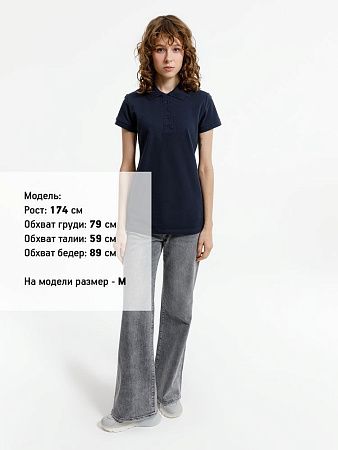 Рубашка поло женская Virma Premium Lady, темно-синяя, размер XL
