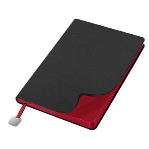 Ежедневник Flexy Velours de Soie Color А5, чернo-красный, недатированный, в гибкой обложке