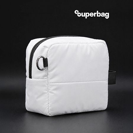 Несессер Superbag Bubble, стёганый, на молнии, с креплением на кольцо-карабин