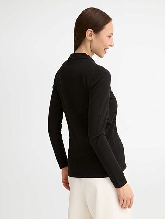 Рубашка поло женская с длинным рукавом Perfect LSL Women, черная, размер XL