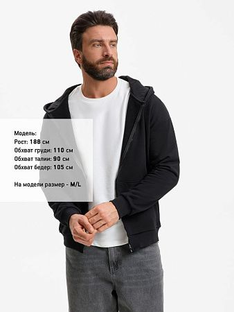 Толстовка унисекс оверсайз Sartoro, черная, размер XS/S