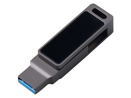 USB3.0/ Type-C флешка 2в1 на 32 ГБ «Спинлайт» с подсветкой