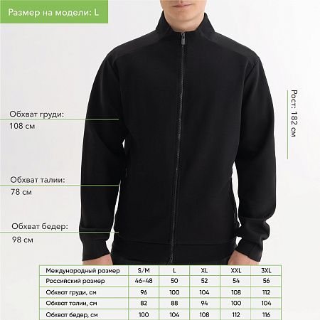 Толстовка на молнии Астин (Astin) черная