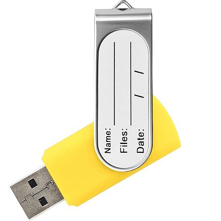 Флешка TWIST STICKER Желтая 4110.04.16ГБ
